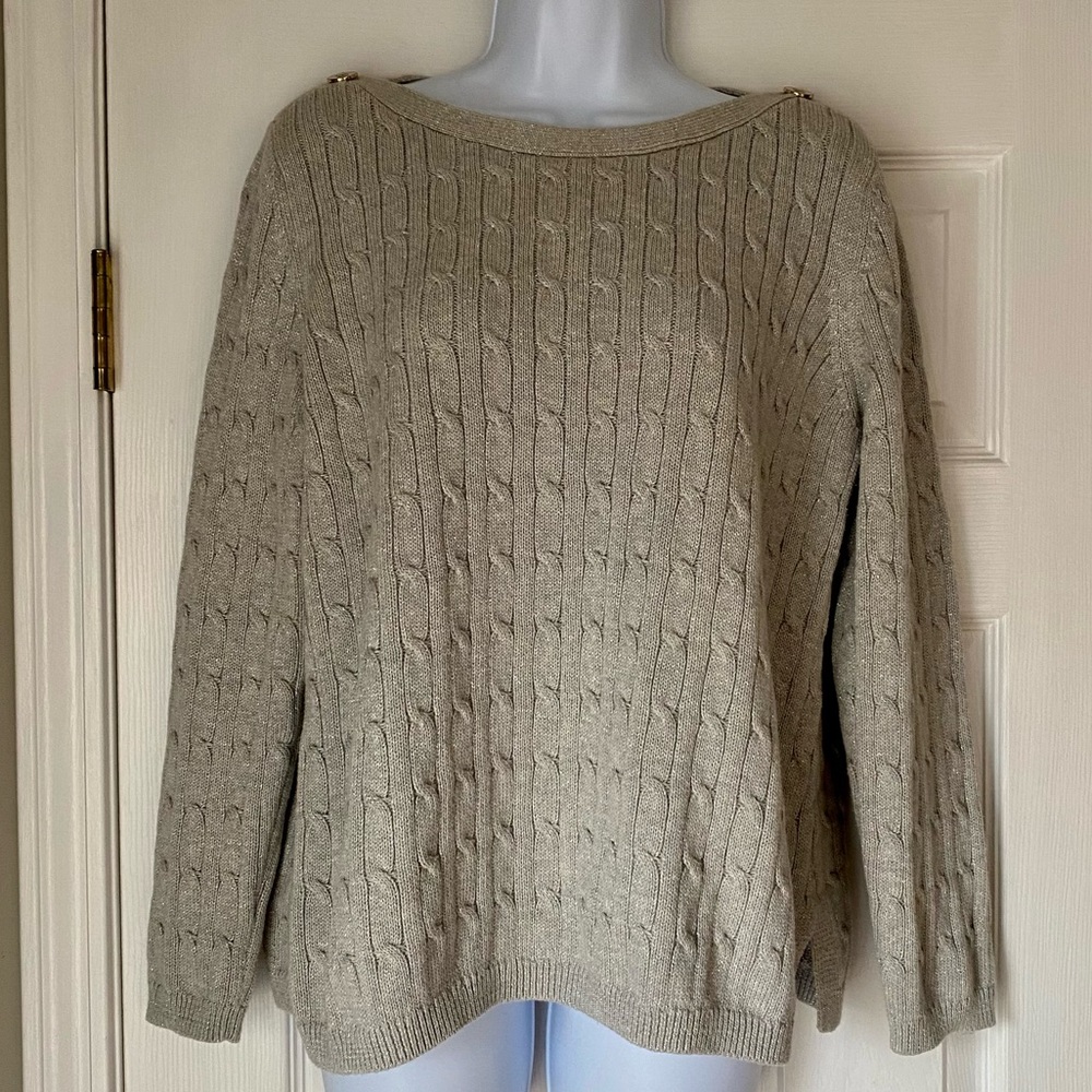 TALBOTS Petites Cable-knit Sweater